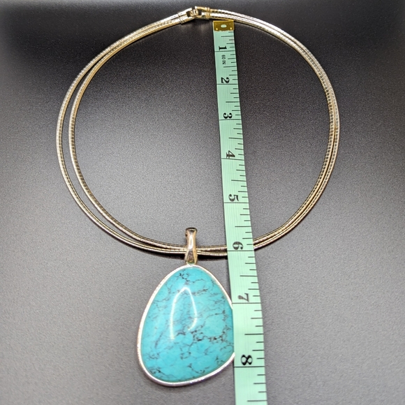 😍3 for $20 Premier Designs turquoise geometric shaped vintage necklace - Picture 6 of 11